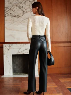 COMMENSE Panel Ribbed Slim Sweater* Sweater Tops|Sweaters & Cardigans