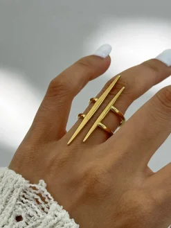 COMMENSE Parallel Bar Open Ring* Rings & Bracelets|Accessories