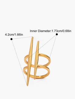 COMMENSE Parallel Bar Open Ring* Rings & Bracelets|Accessories