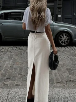 COMMENSE Parisian Slit Maxi Skirt* Skirts|Bottoms