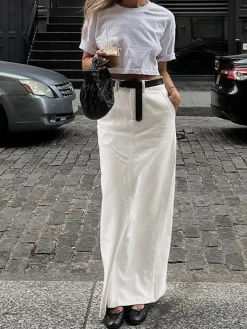 COMMENSE Parisian Slit Maxi Skirt* Skirts|Bottoms