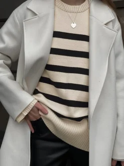 COMMENSE Parisian Stripe Sweater* Sweater Tops|Sweaters & Cardigans