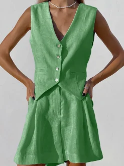 COMMENSE Paros Cover Up Two Piece Shorts Set* Shorts Sets|Shorts