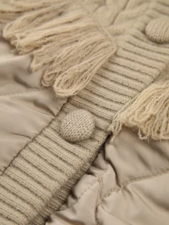 COMMENSE Patchwork Cable Knit Quilted Coat* Outerwear|Coats