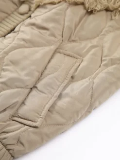 COMMENSE Patchwork Cable Knit Quilted Coat* Outerwear|Coats