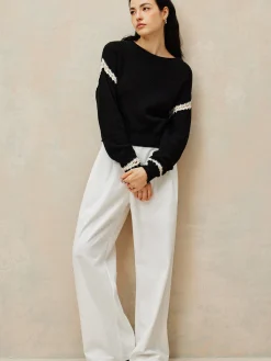 COMMENSE Patchwork Design Pullover Sweater* Sweater Tops|Sweaters & Cardigans