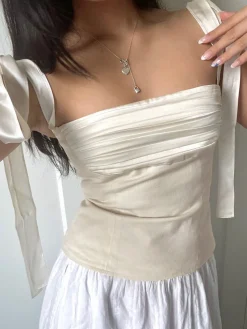COMMENSE Patchwork Knotted Cami Top* Tank Tops & Camis|Tops