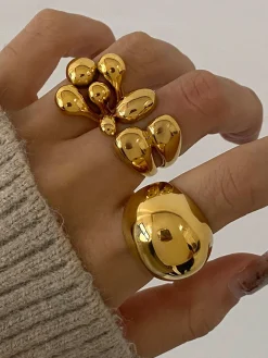 COMMENSE 1pc Asymmetrical Chunky Open Ring* Rings & Bracelets|Accessories