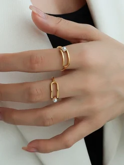 COMMENSE 1pc en Imitation Pearl Ring* Rings & Bracelets|Accessories