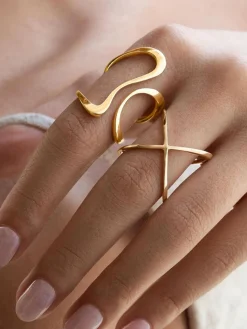 COMMENSE 1pc Irregular Whirl Open Ring* Rings & Bracelets|Accessories