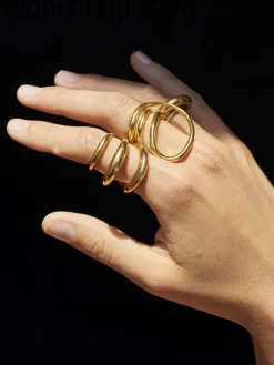COMMENSE 1pc Irregular Spring Twist Ring* Rings & Bracelets|Accessories
