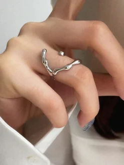 COMMENSE 1pc Minimalist Crescent Moon Ring* Rings & Bracelets|Accessories