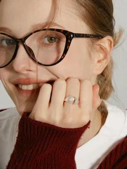 COMMENSE 1pc Pearl In Shell Open Ring* Rings & Bracelets|Accessories