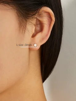COMMENSE 1pc Shinny Zircon Stud Earrings* Earrings|Accessories