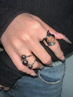 COMMENSE 1pc Ball Open Ring* Rings & Bracelets|Accessories