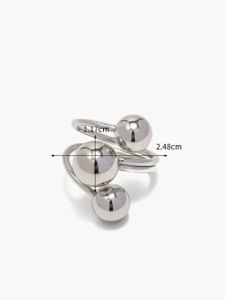 COMMENSE 1pc Ball Open Ring* Rings & Bracelets|Accessories