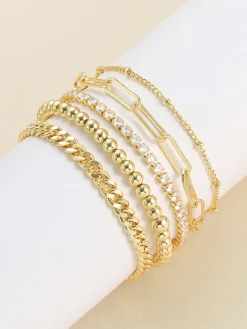 COMMENSE 5pcs en Geometrical Bracelet* Rings & Bracelets|Accessories