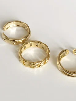COMMENSE 3pcs en Tunnel Twisted Hoop Ring* Rings & Bracelets|Accessories