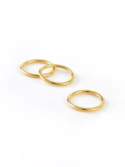 COMMENSE 3pcs Minimalist en Circle Ring* Rings & Bracelets|Accessories