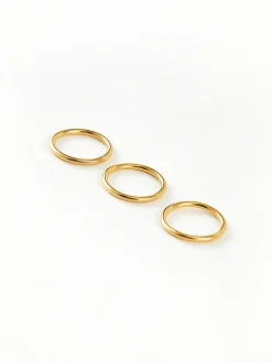 COMMENSE 3pcs Minimalist en Circle Ring* Rings & Bracelets|Accessories