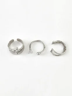 COMMENSE 3pcs Open Hoop Ring* Rings & Bracelets|Accessories