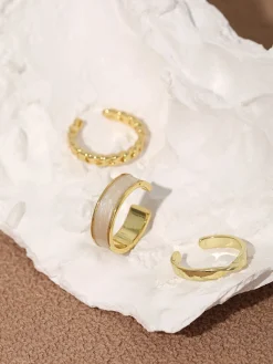 COMMENSE 3pcs Round Luxury Rings* Rings & Bracelets|Accessories