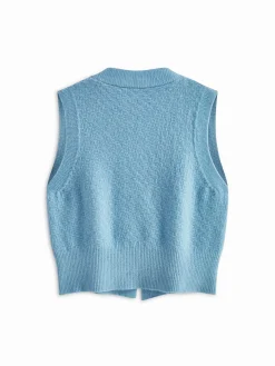 COMMENSE Pearl Beaded Criss Cross Sweater Vest* Sweater Vests|Sweaters & Cardigans