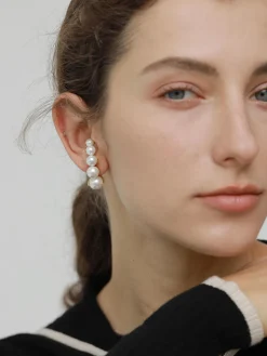 COMMENSE Pearl Clip Earrings With Spacer* Earrings|Accessories