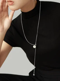 COMMENSE Pearl Lariat Y-Shape Necklace* Necklaces|Accessories