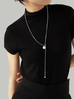 COMMENSE Pearl Lariat Y-Shape Necklace* Necklaces|Accessories