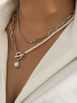 COMMENSE Pearl Saturn Necklace* Necklaces|Accessories