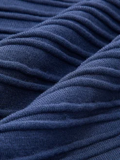 COMMENSE Pebble Pleated Button Knit Top* Sweater Tops|Sweaters & Cardigans