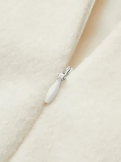 COMMENSE Pin-Detail Sleeveless Warm Dress* White Dresses|Casual Dresses