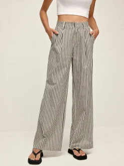 COMMENSE Pinstripe High-Waist Long Pants* Pants|Bottoms