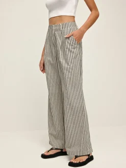COMMENSE Pinstripe High-Waist Long Pants* Pants|Bottoms