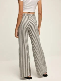 COMMENSE Pinstripe High-Waist Long Pants* Pants|Bottoms