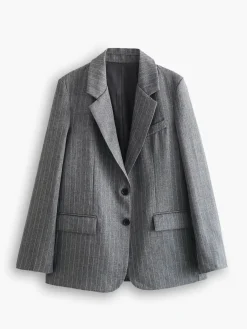 COMMENSE Pinstripe Lapel Blazer* Outerwear|Blazers