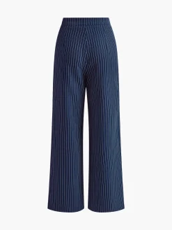 COMMENSE Pinstripe Pleated Wide-Leg Pants* Pants|Bottoms