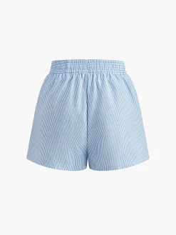 COMMENSE Pinstripe Thin Shorts* Shorts|Bottoms