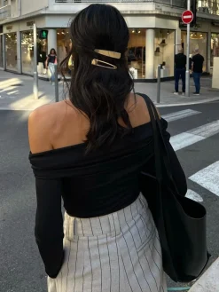 COMMENSE Pinstripe Zippered Wide Leg Pants* Wide Leg|Pants