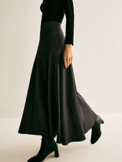 COMMENSE Piping Pleated Zipper Skirt* Skirts|Bottoms