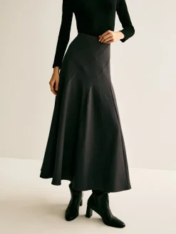COMMENSE Piping Pleated Zipper Skirt* Skirts|Bottoms