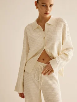 COMMENSE Plaid Button Down Lapel Cardigan* Cardigans|Sweaters & Cardigans
