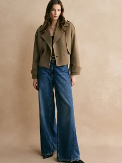 COMMENSE Plain Belted Warm Jacket* Outerwear|Jackets