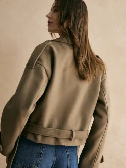 COMMENSE Plain Belted Warm Jacket* Outerwear|Jackets