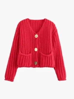 COMMENSE Plain Button Knit Cardigan* Cardigans|Sweaters & Cardigans