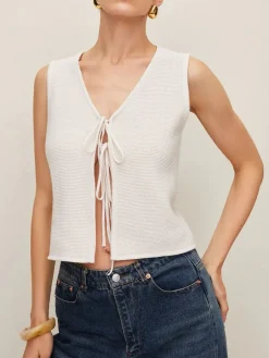 COMMENSE Plain Crochet Split Vest* Sweater Vests|Sweaters & Cardigans