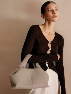 COMMENSE Plain Detailed Dumpling Bag* Bags|Accessories