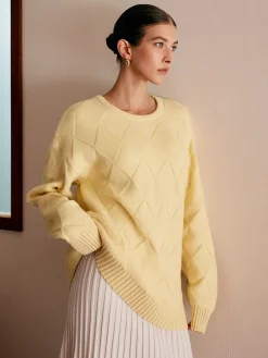 COMMENSE Plain Diamond Sweater* Sweater Tops|Sweaters & Cardigans