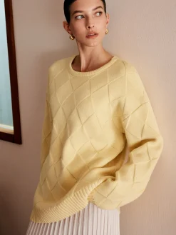 COMMENSE Plain Diamond Sweater* Sweater Tops|Sweaters & Cardigans